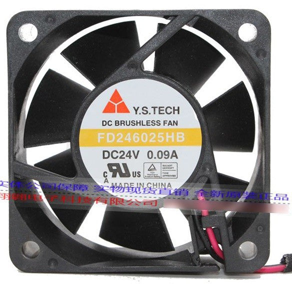 Y.S.TECH FD246025HB 24V 0.09A 2wires Cooling Fan Y.S.TECH FD246025HB 24V 0.09A 2wires Cooling Fan